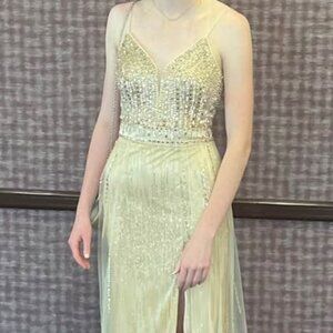 Dancing Queen Gold Floor Length Formal
